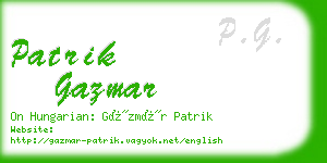 patrik gazmar business card